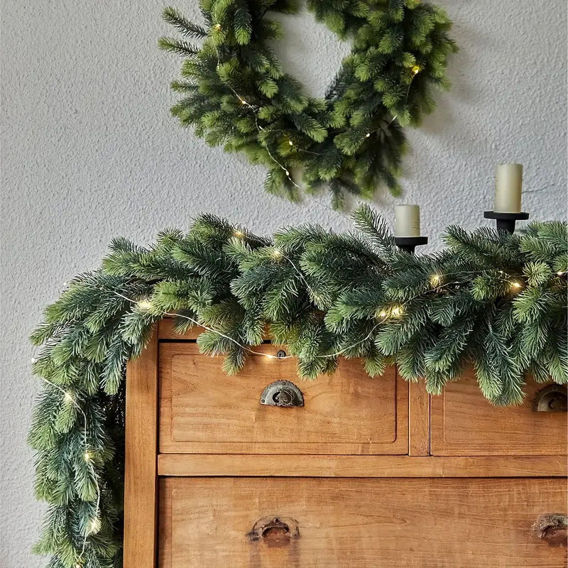 Festive LED Garland with 50 Warm Lights - Battery Powered