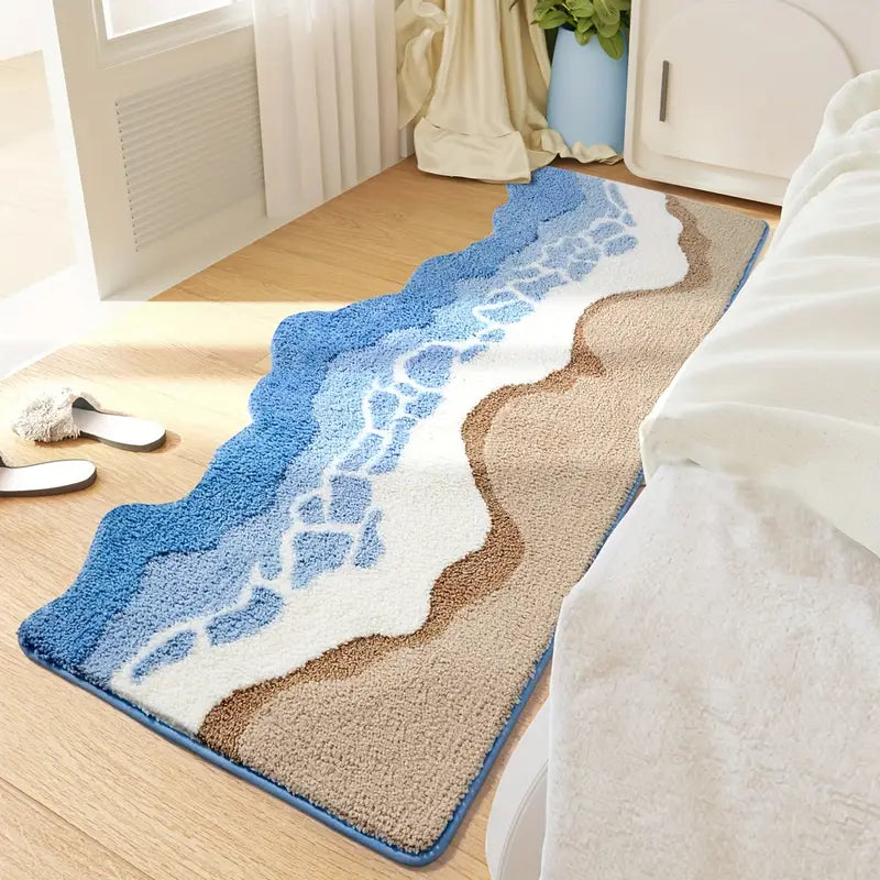 Tranquil Tides Soft Microfiber Bath Mat – Non-Slip, Quick-Dry Design