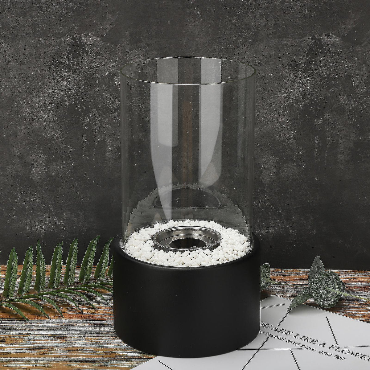 Traditional Oil Lantern with Exposed Flame