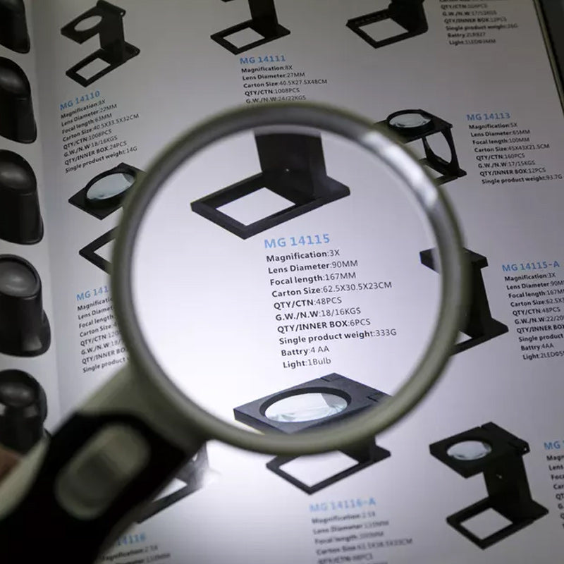 Illuminated Magnifier | 20X Zoom for Effortless Reading