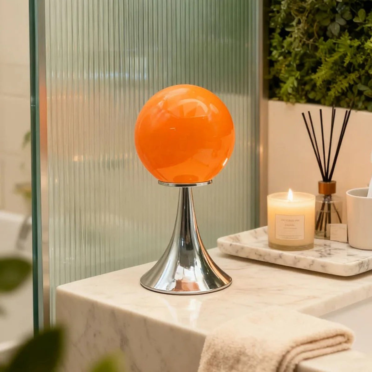 Elegant Glass Lamp with Dimmable LED - Modern Design