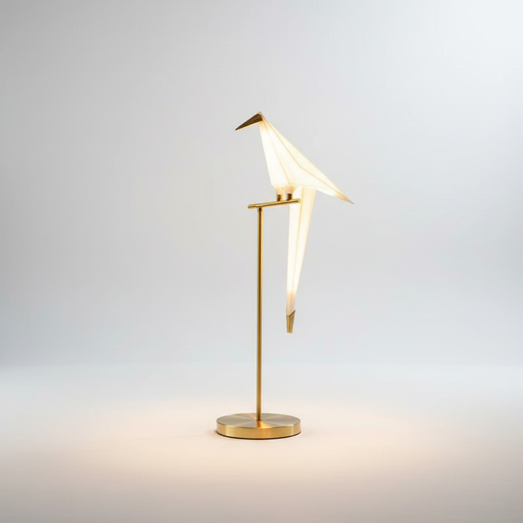 Table Lamp with Origami Design - Glow Feature