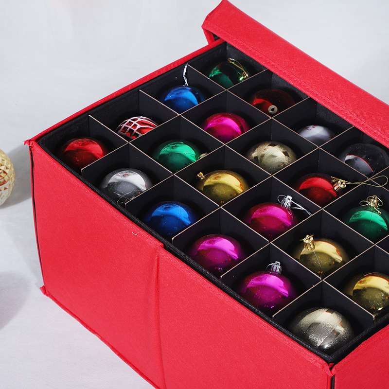 Holiday Ornament Organizer with Stackable Trays & Custom Dividers