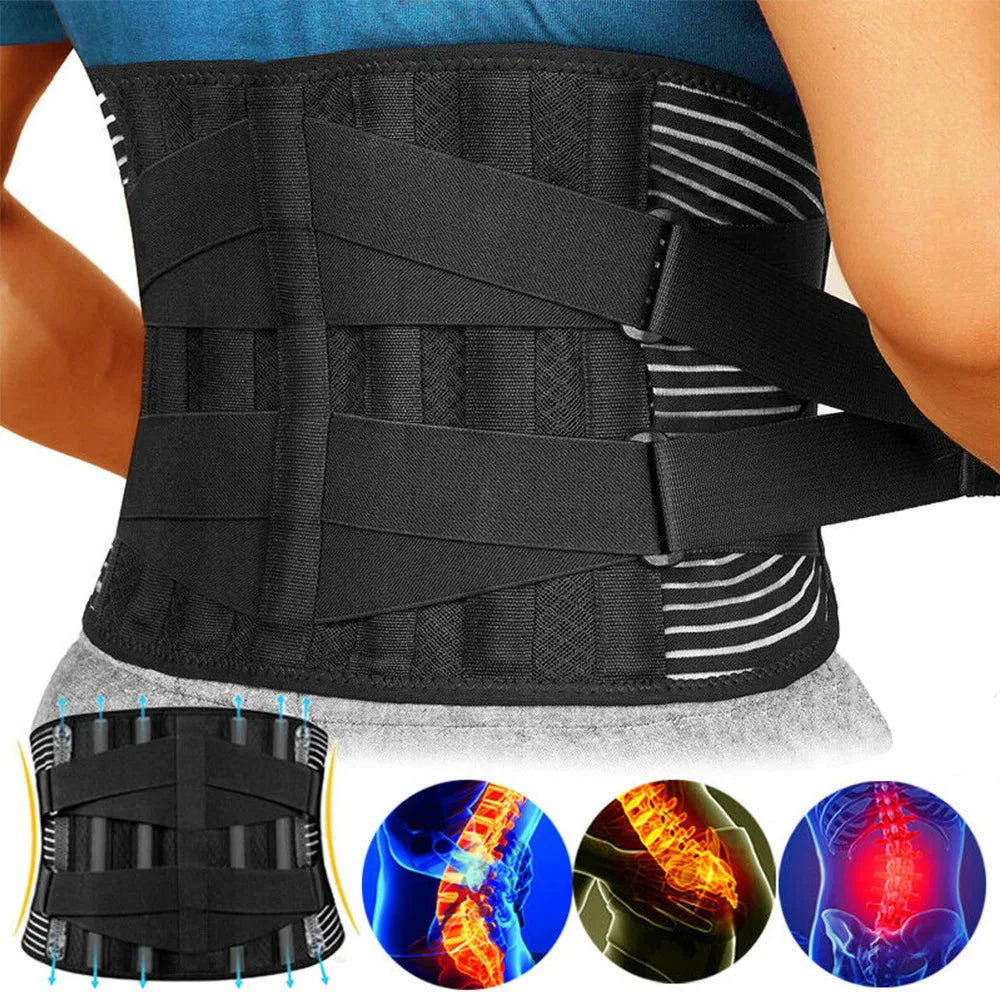 ComfiBack | All-Around Lumbar Support Belt with Flexible Reinforcement | Breathable Comfort for Pain Relief
