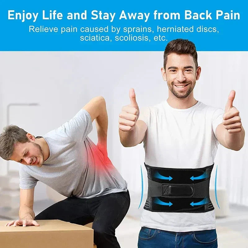 ComfiBack | All-Around Lumbar Support Belt with Flexible Reinforcement | Breathable Comfort for Pain Relief