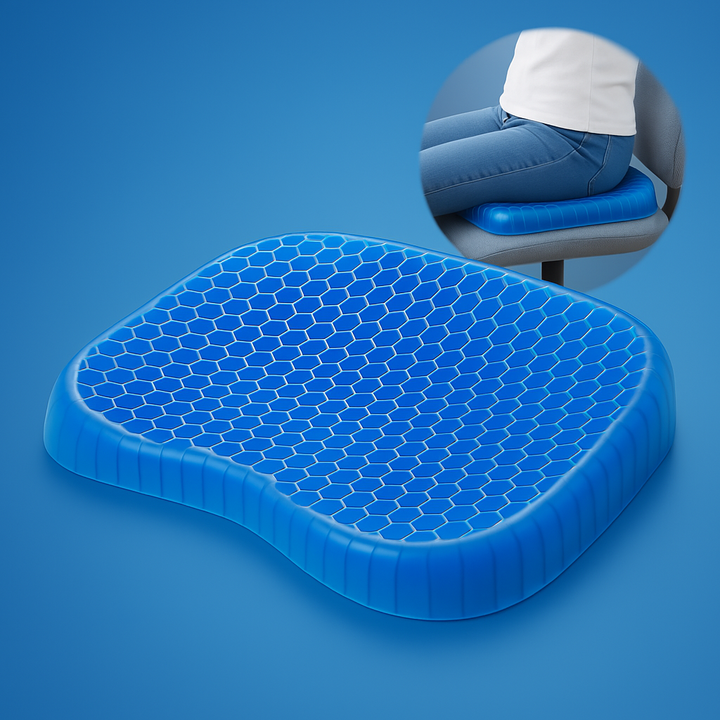 Ergonomic Gel Cushion for Tailbone Relief and Comfort