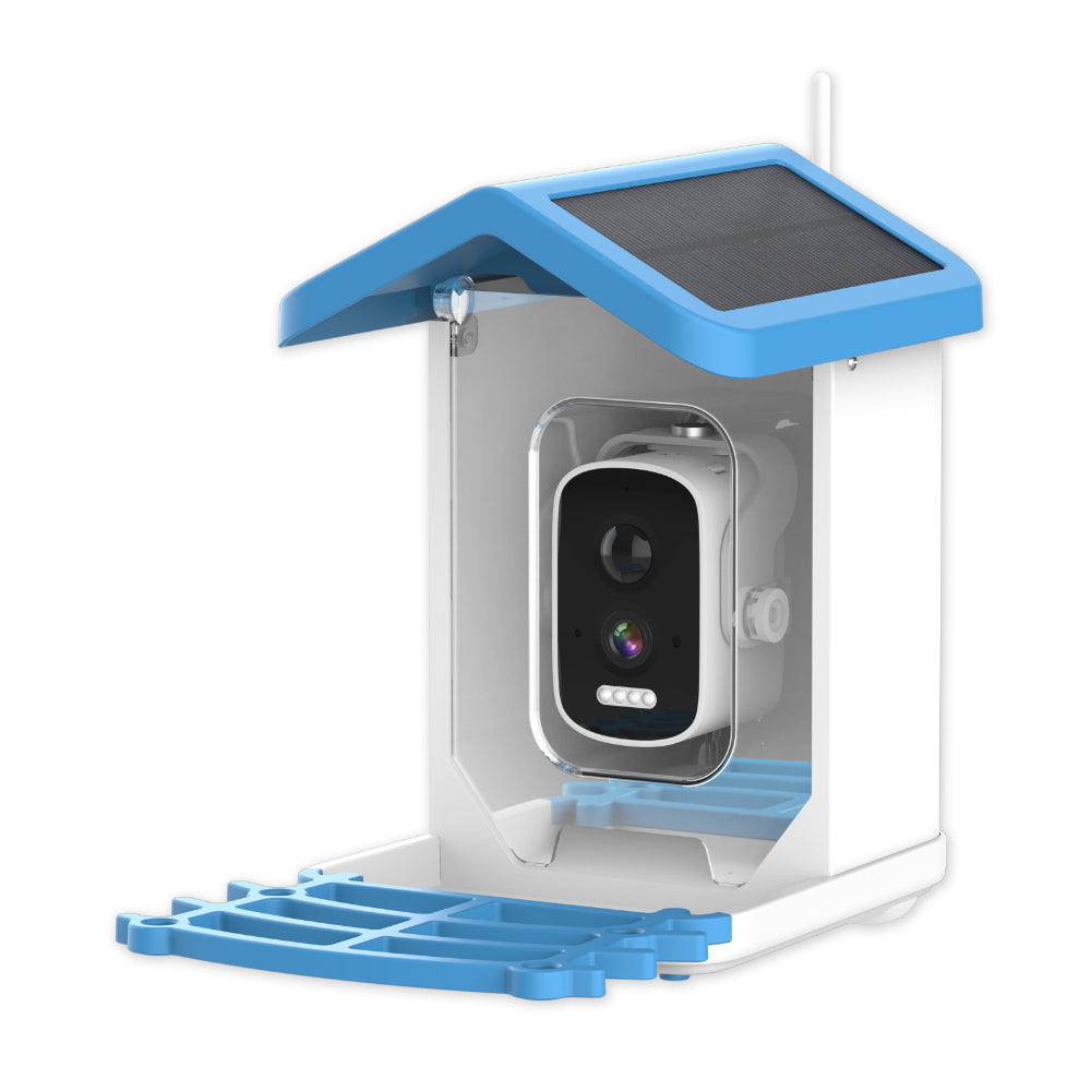 Smart Outdoor Bird Feeder Camera with Solar Power & HD Recording