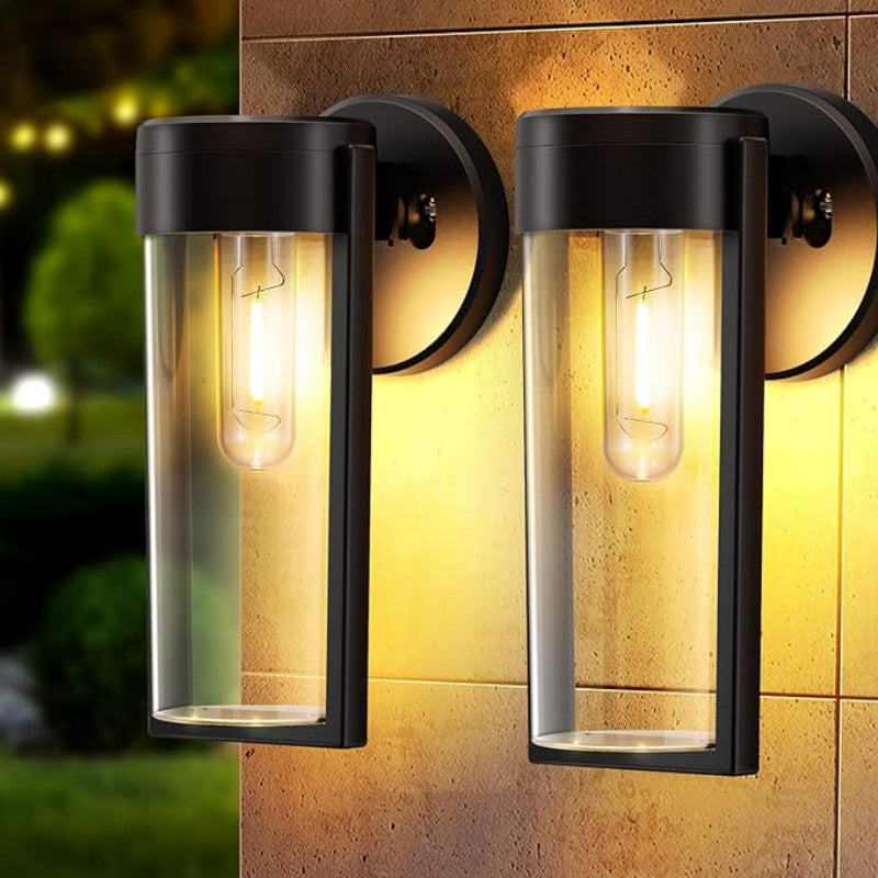 Solar-Powered LED Wall Lantern for Outdoor Spaces