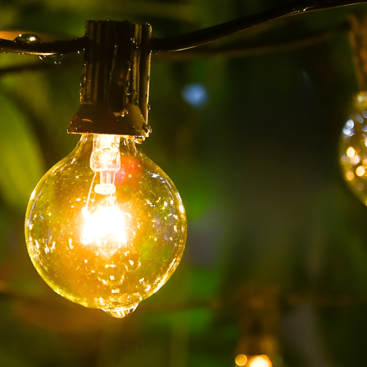 Versatile Outdoor Fairy Lights with Warm Glow LED Bulbs