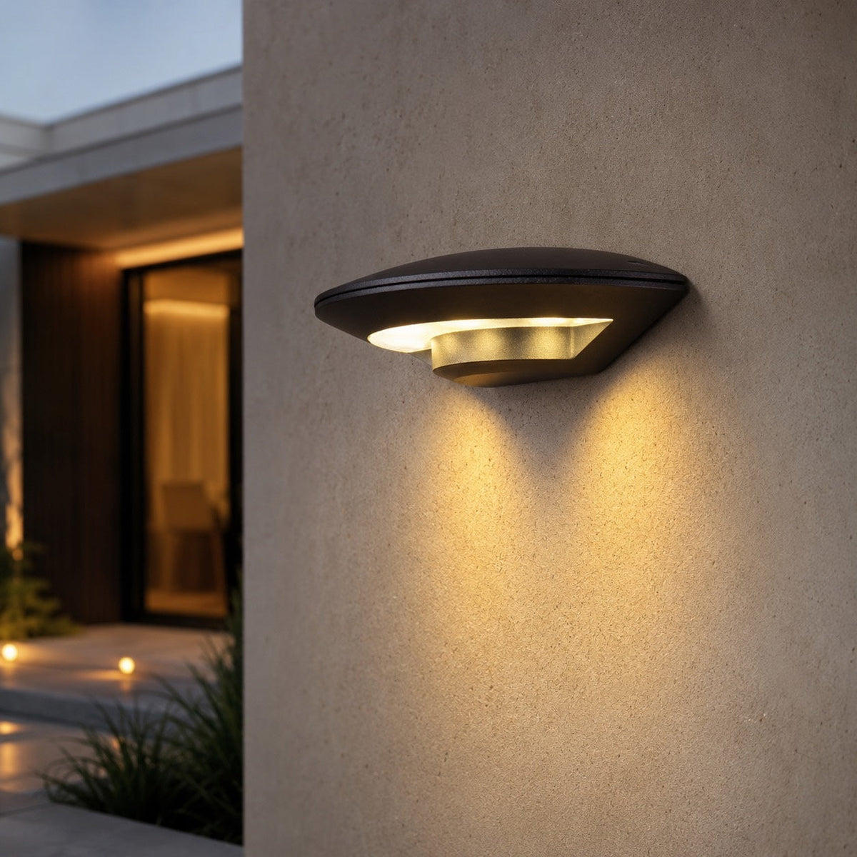 All-Weather LED Outdoor Sconce Light with Hardwired Installation