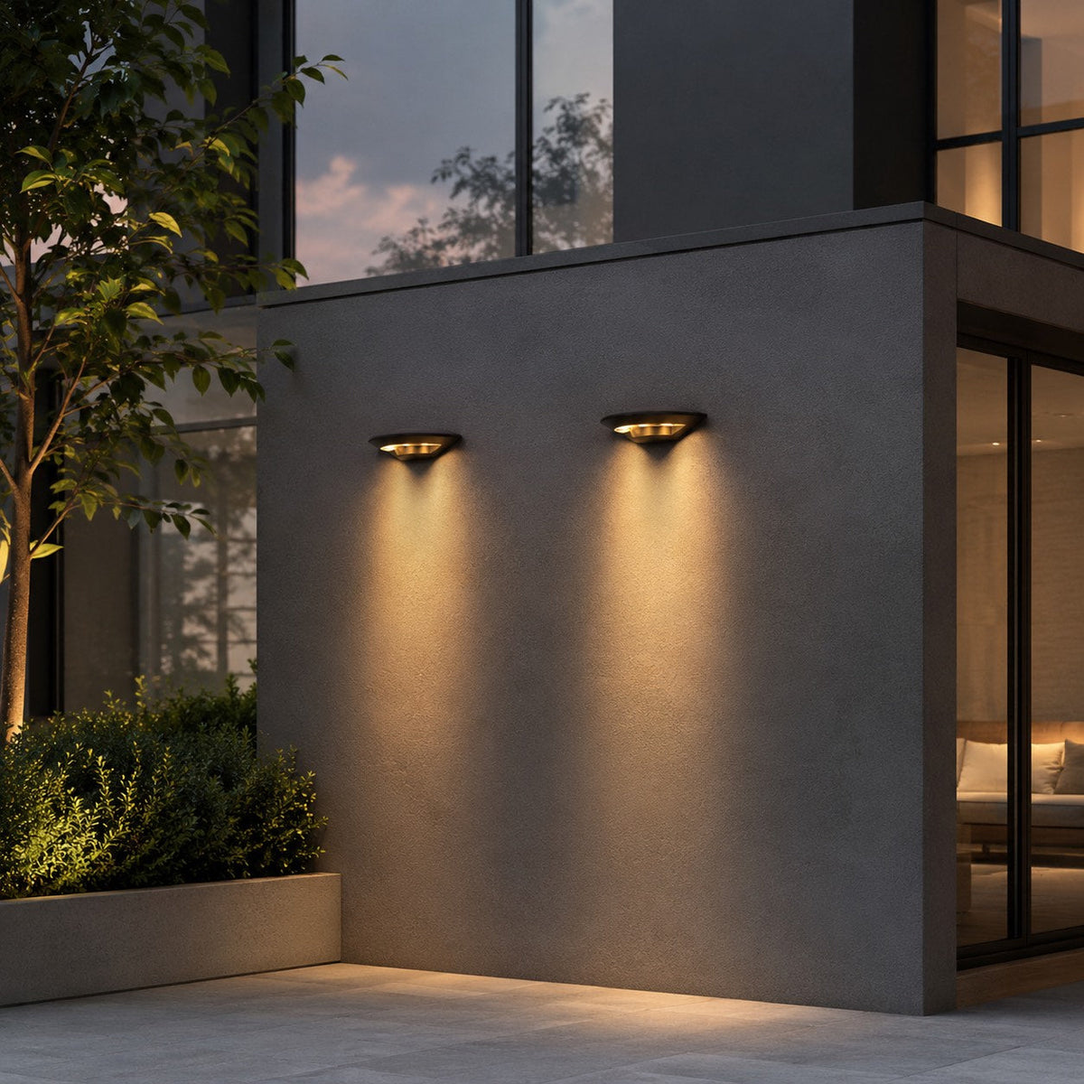 All-Weather LED Outdoor Sconce Light with Hardwired Installation