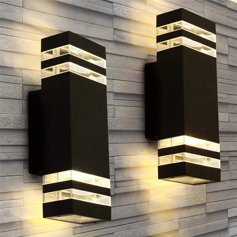 Stylish Outdoor Wall Fixture with Dual Lighting Options