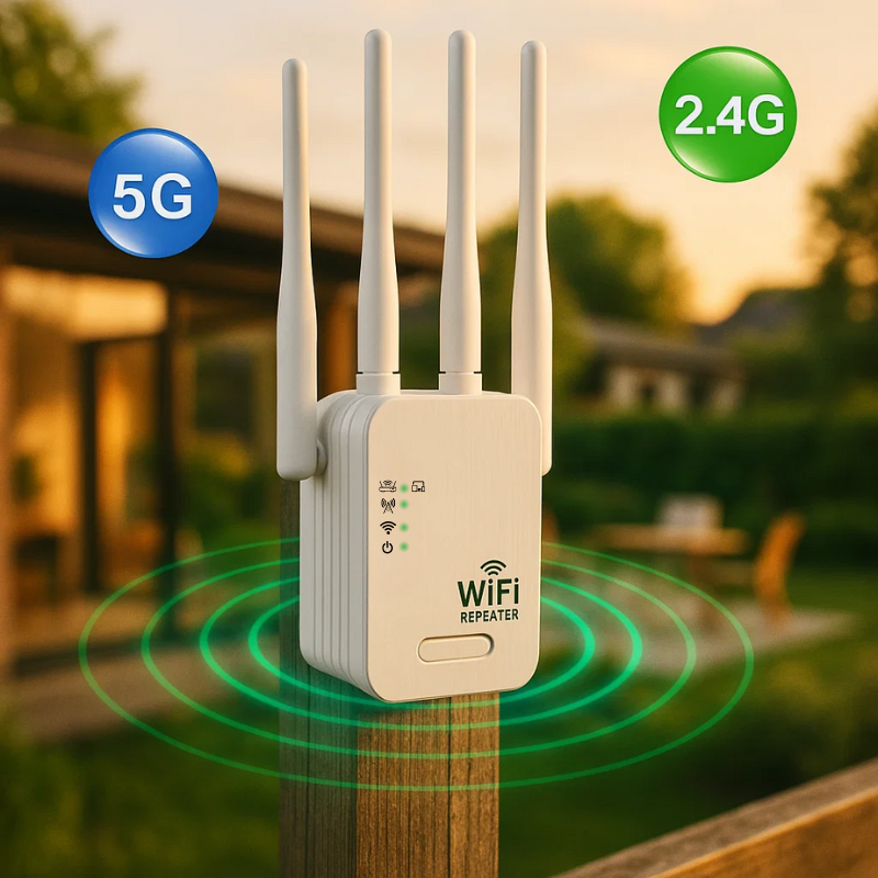 Extended Range Outdoor WiFi Amplifier | 1200 Mbps Dual Band Connection
