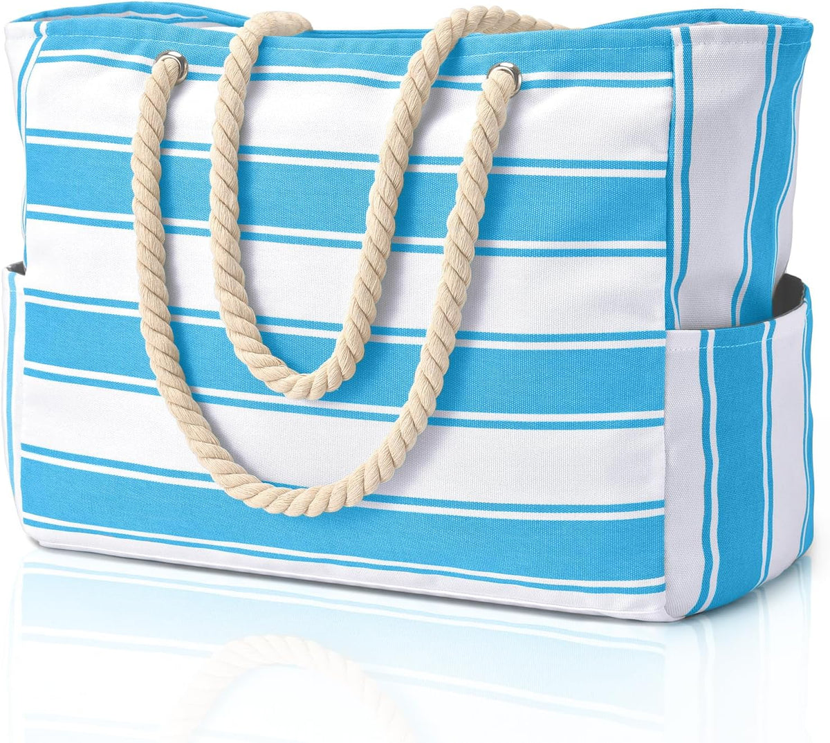 Spacious Waterproof Beach Bag with Versatile Pockets for Fun in the Sun