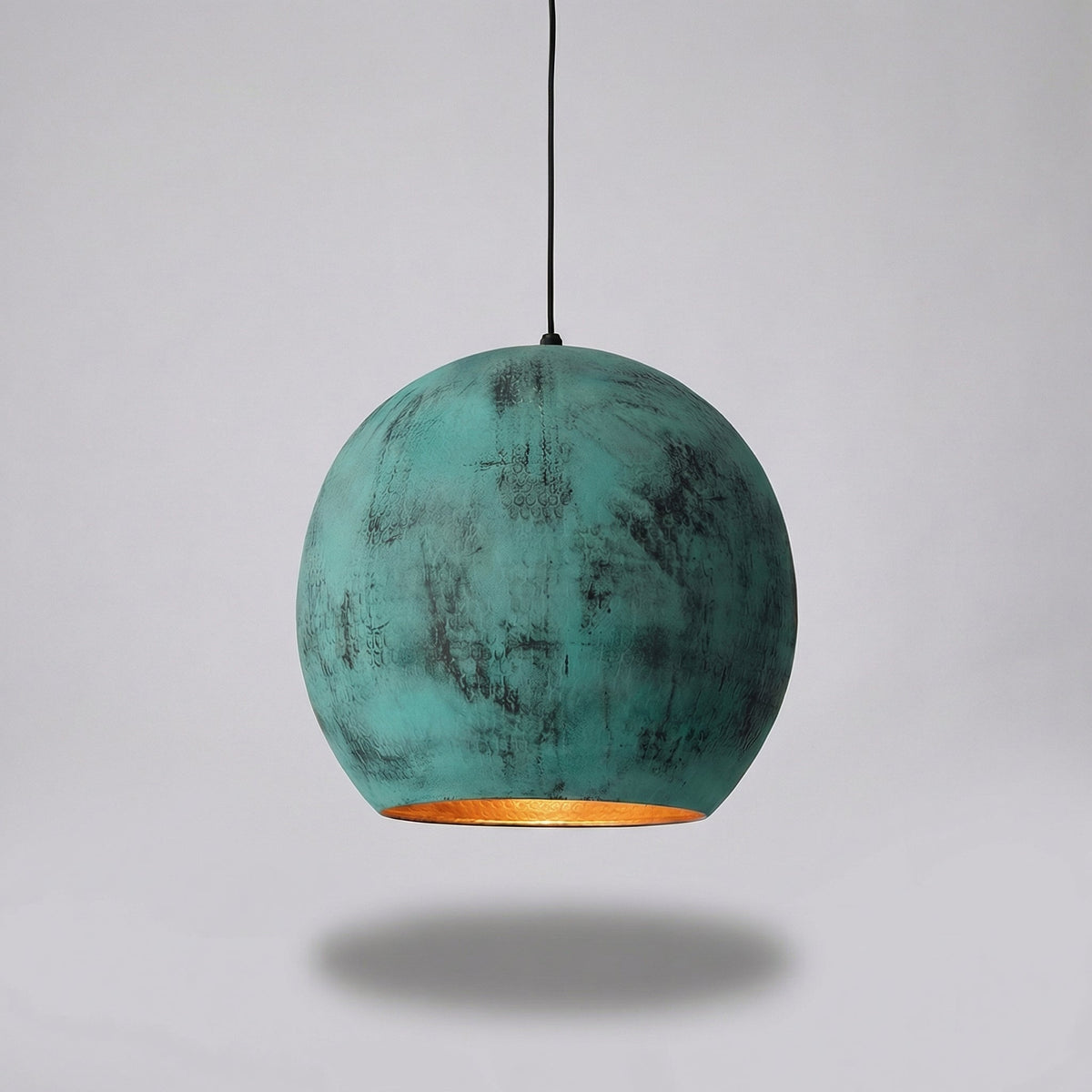 Turquoise Patina Pendant Lighting Fixture