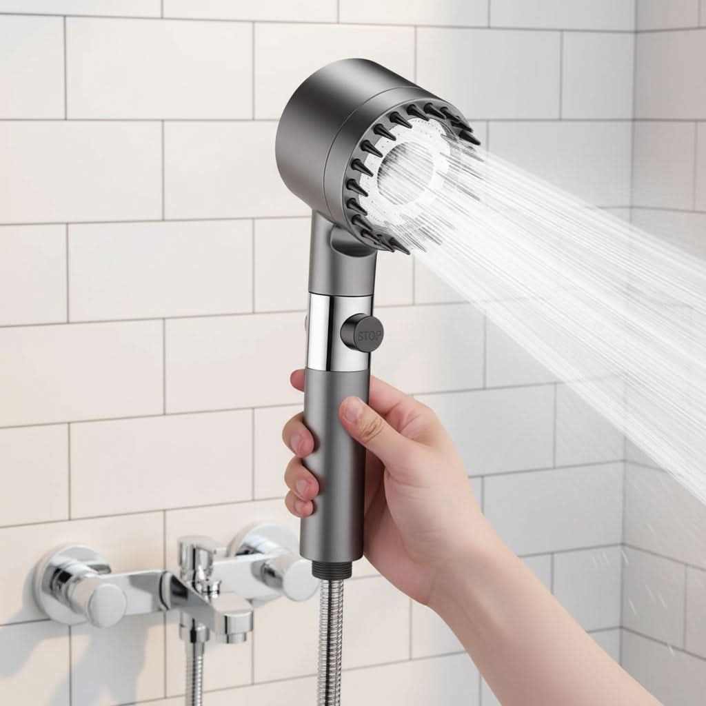 Revitalizing Flow – High-Pressure Shower Head with Filtration