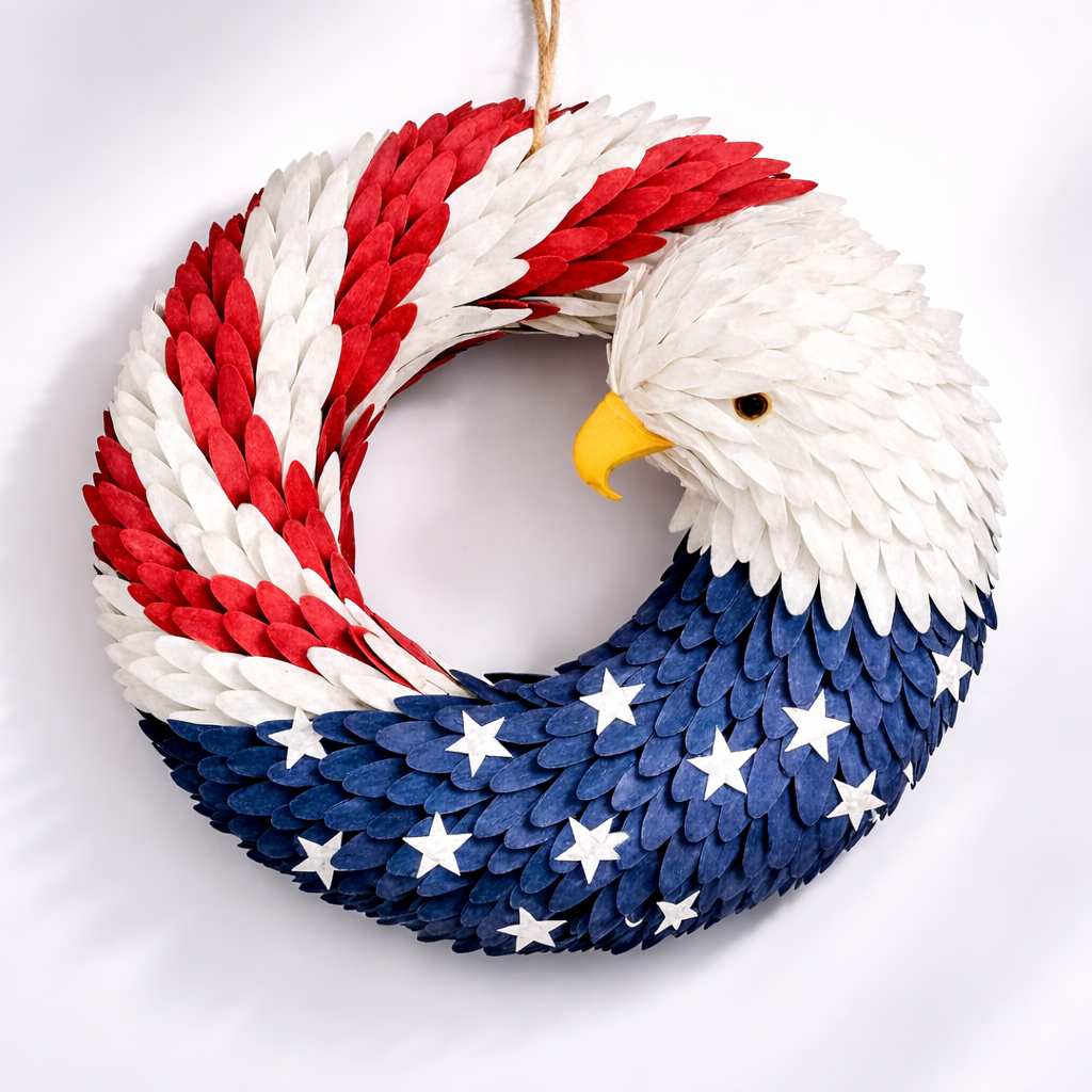 Majestic Freedom Wreath | Elegant Evergreen Home Decor