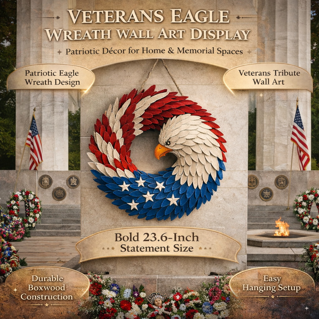 Majestic Freedom Wreath | Elegant Evergreen Home Decor