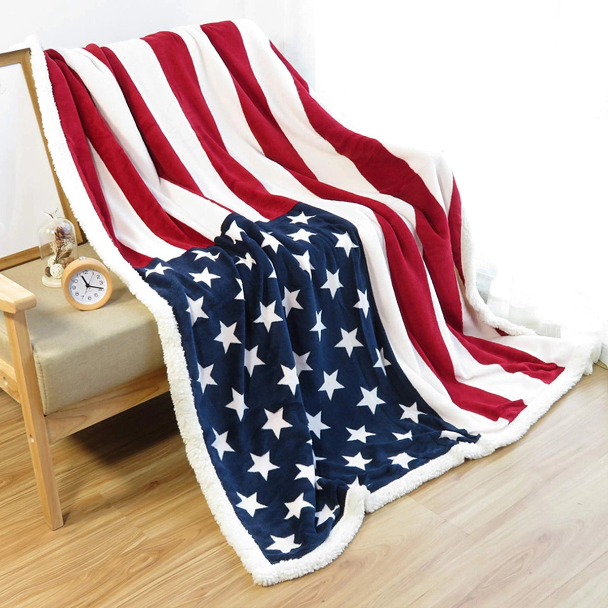 Stars & Stripes Fleece Throw | Plush Blanket for Warmth and Style