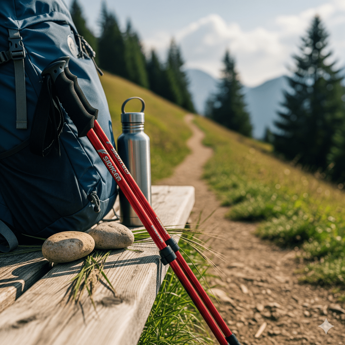 PeakStride – Lightweight Adjustable Hiking Poles for Stability