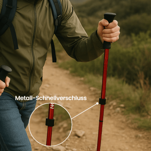 PeakStride – Lightweight Adjustable Hiking Poles for Stability