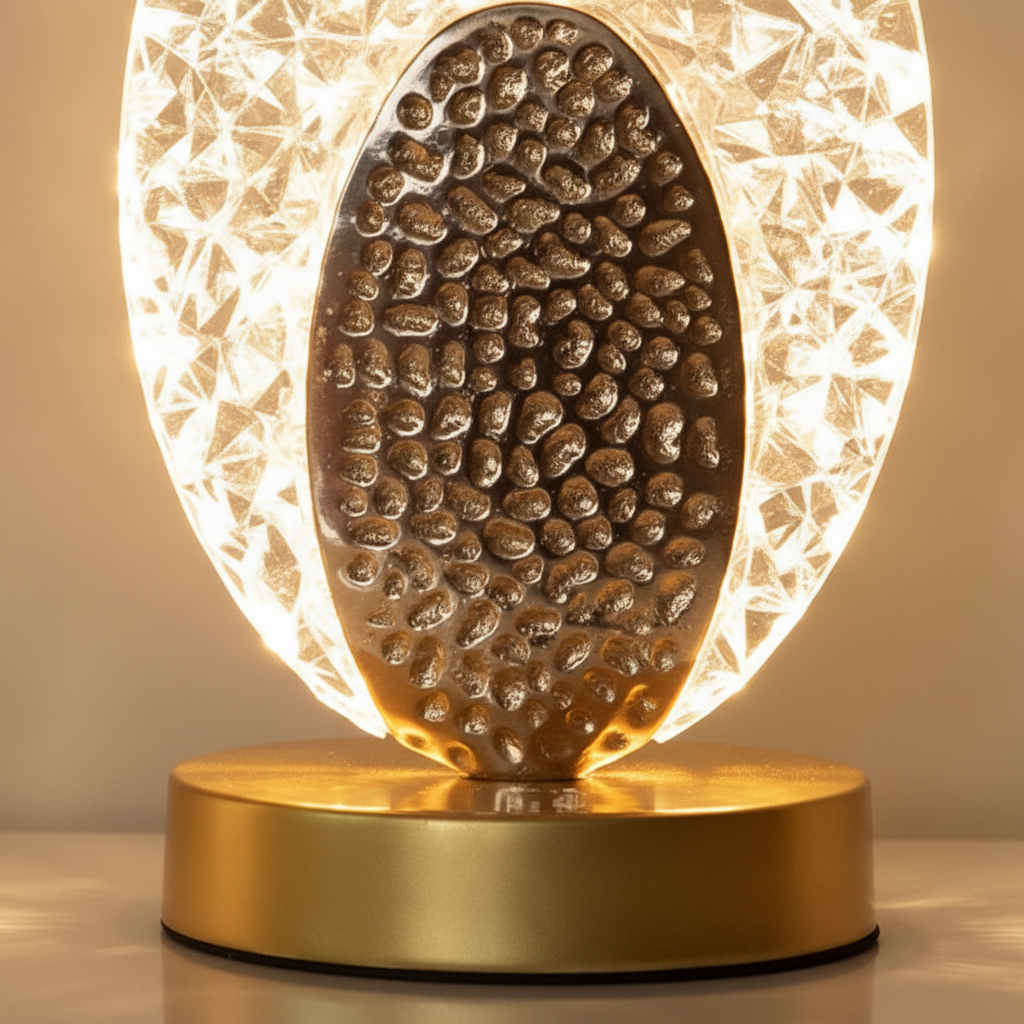 Table Lamp with Peacock Design - Feather-Inspired Lighting