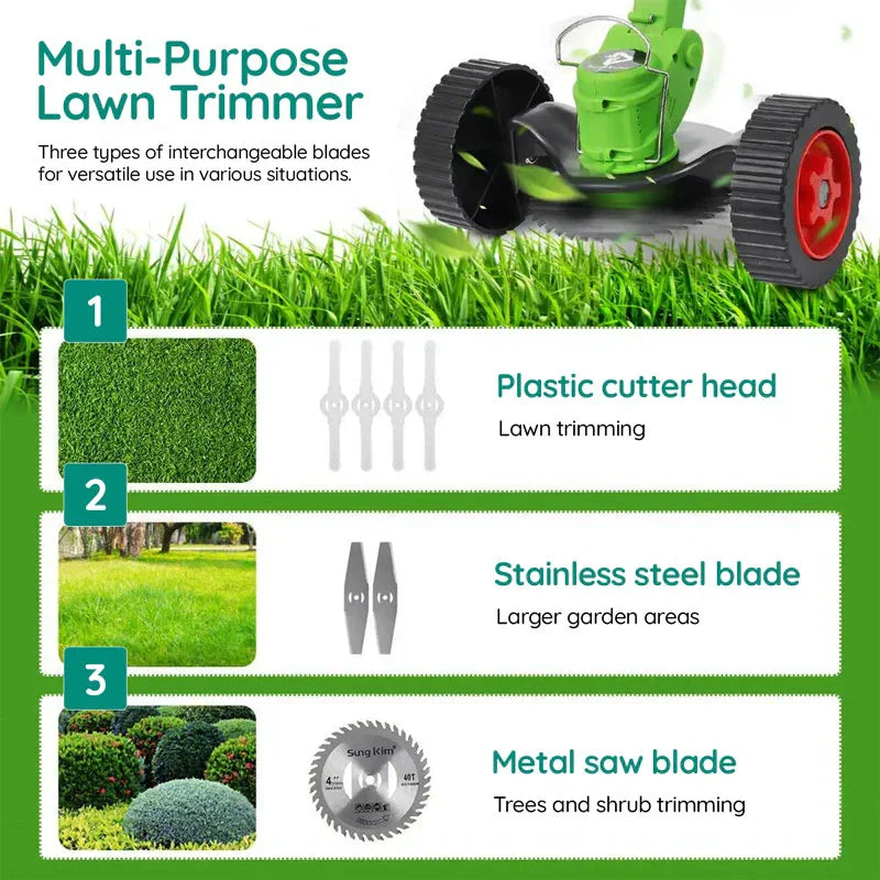 Effortless Cordless Lawn Care Trimmer with High Power
