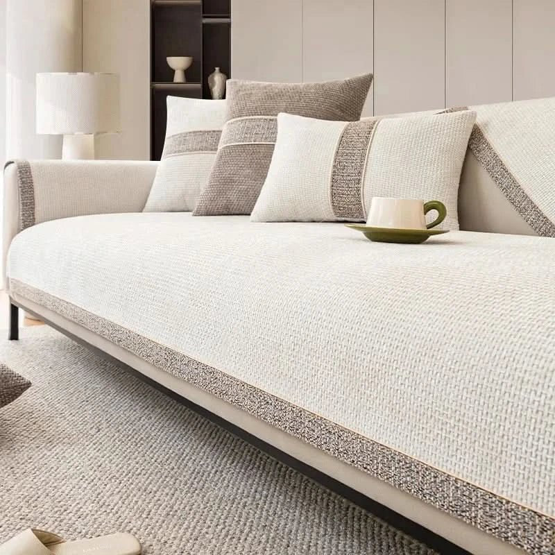 Protective Sofa Shield with Non-Slip Design and Washable Fabric
