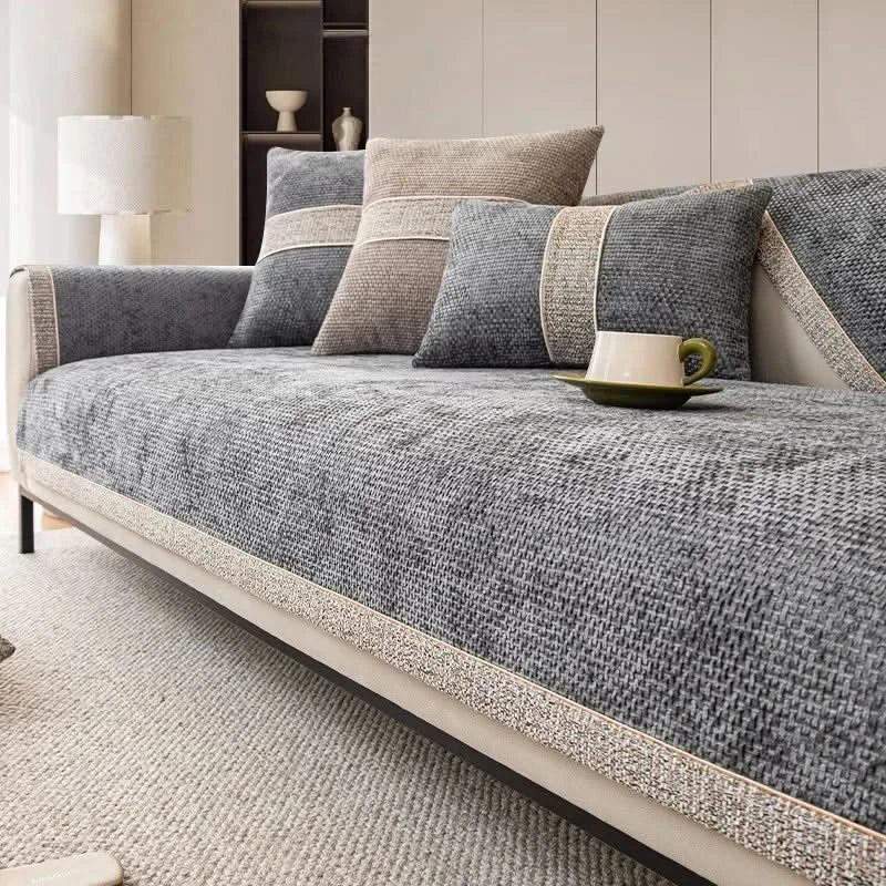 Protective Sofa Shield with Non-Slip Design and Washable Fabric