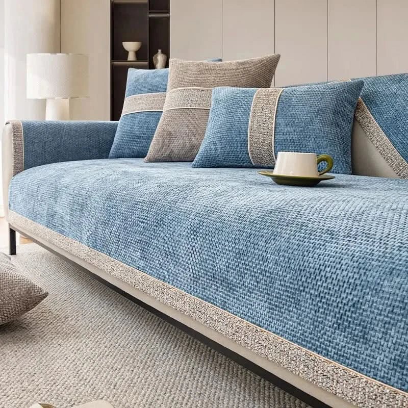 Protective Sofa Shield with Non-Slip Design and Washable Fabric