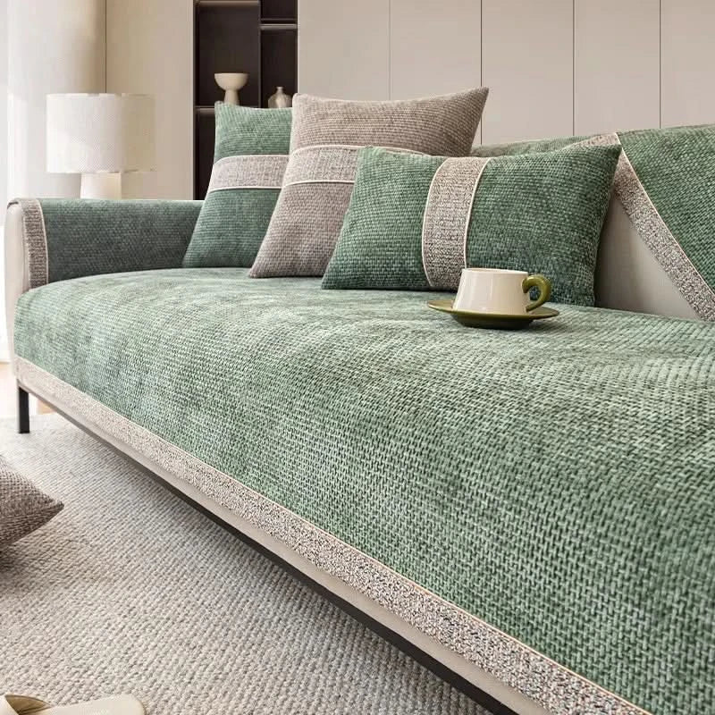 Protective Sofa Shield with Non-Slip Design and Washable Fabric