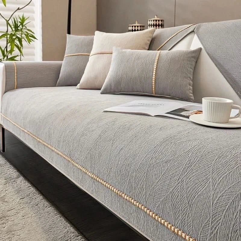 Protective Sofa Shield with Non-Slip Design and Washable Fabric