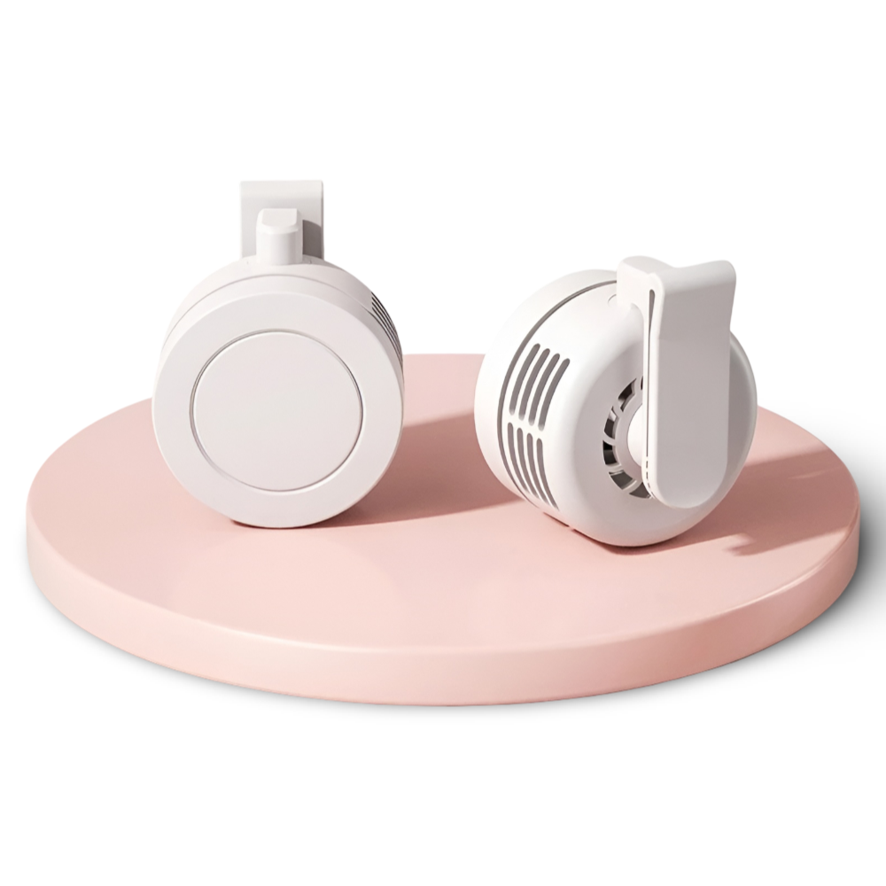 Wearable Personal Cooling Fan - Adjustable Clip-On Design