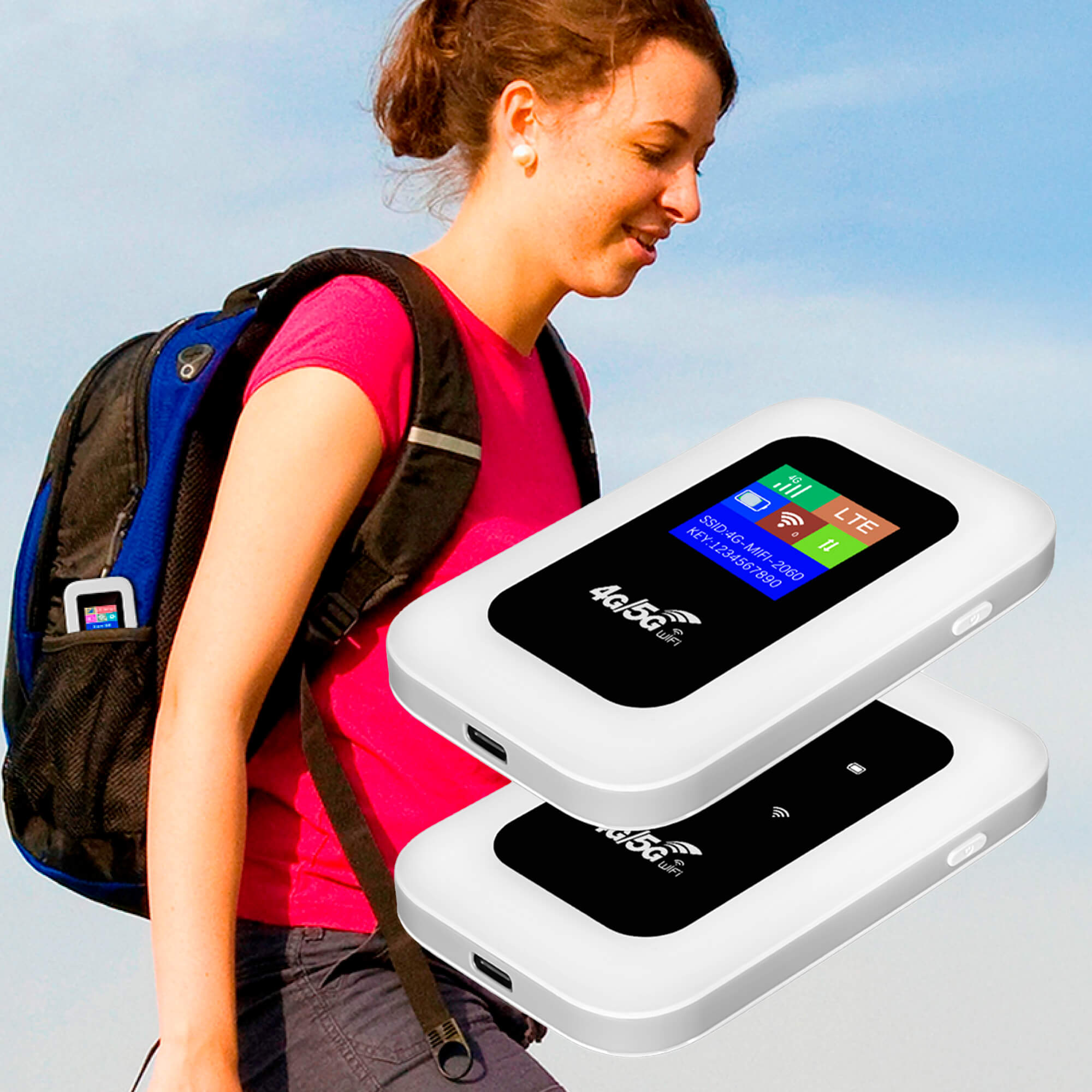 Ultra-Compact 5G Wi-Fi Hub for Seamless Internet Anywhere