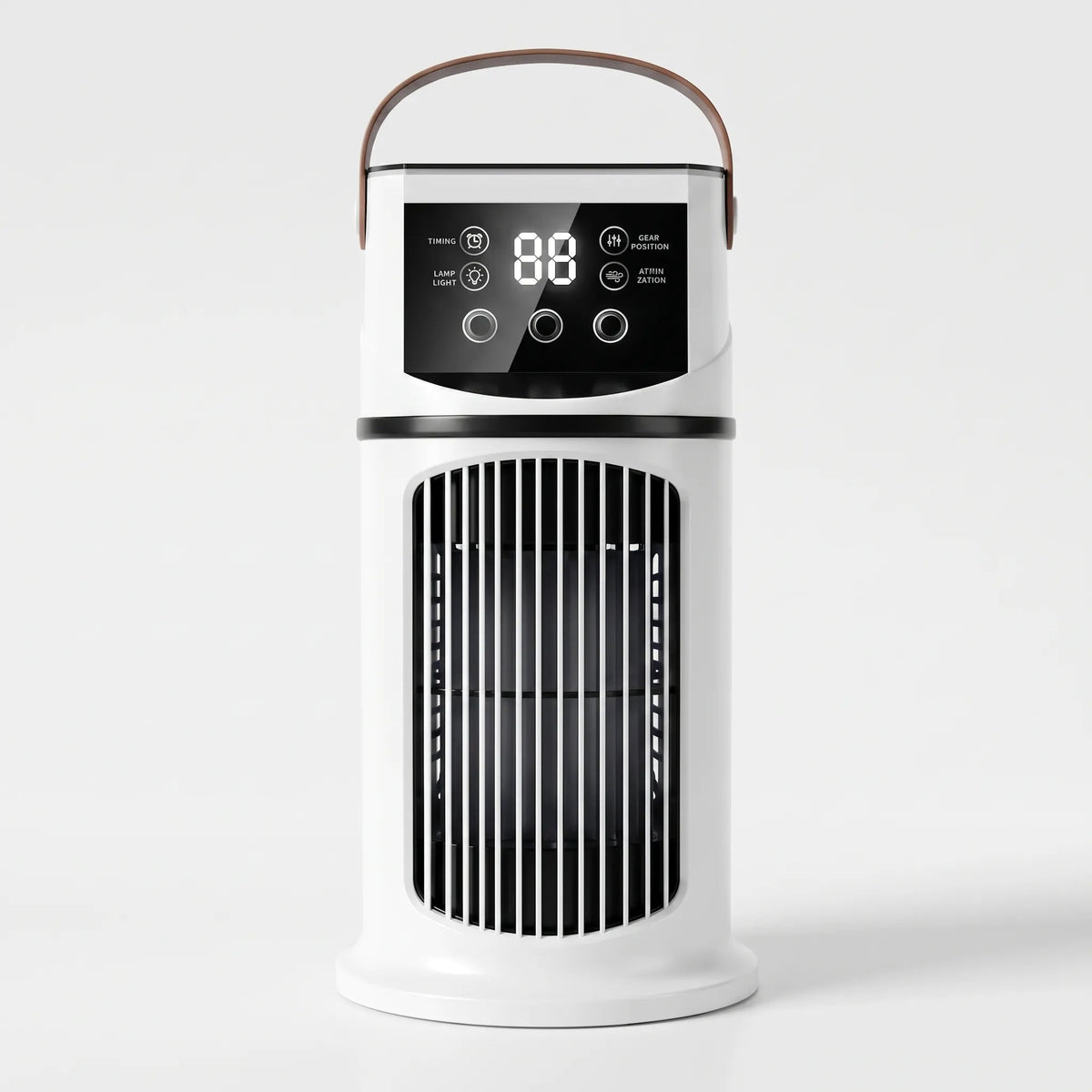 Compact Cooling Fan with Misting Feature for Workspaces