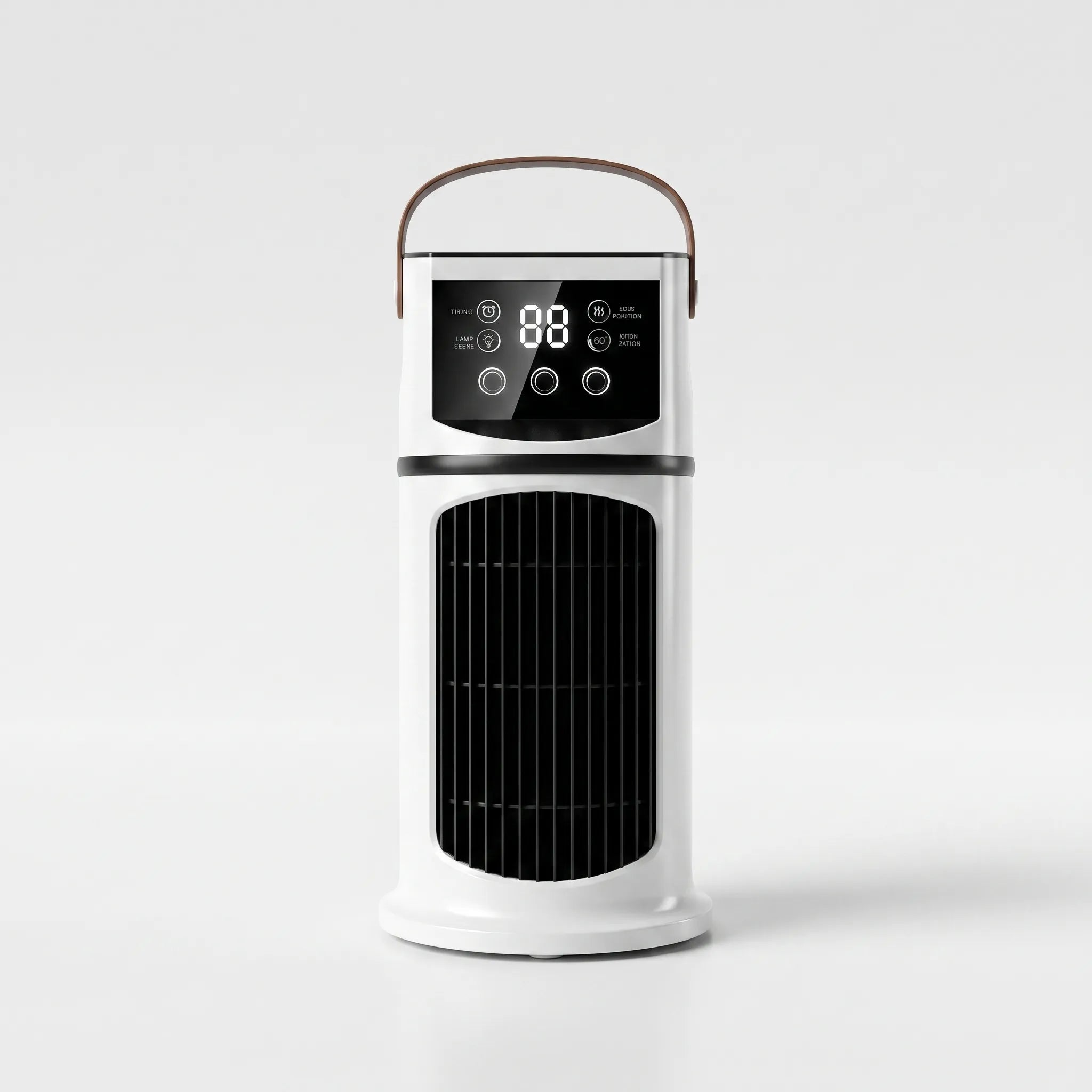 Compact Cooling Fan with Misting Feature for Workspaces