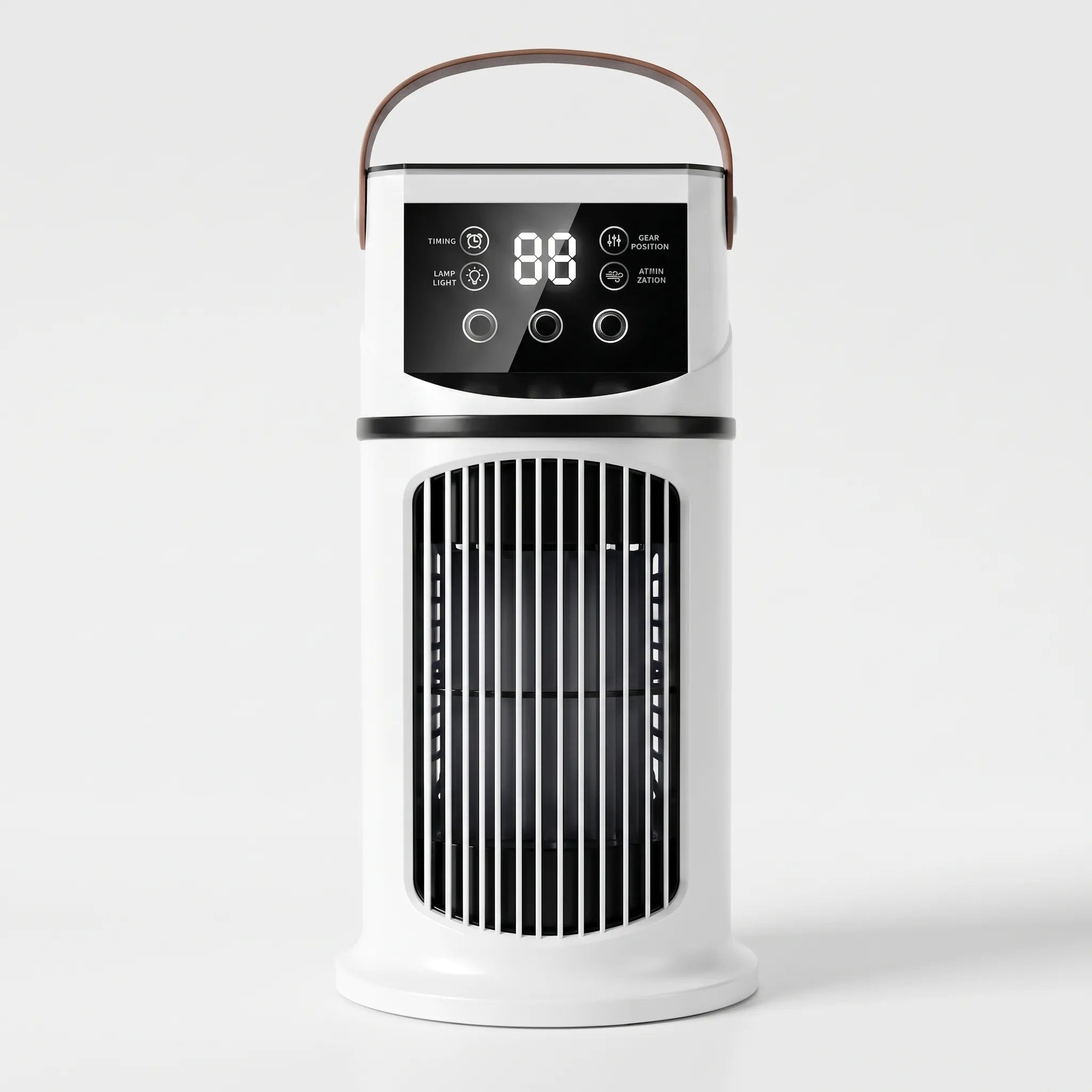 Compact Cooling Fan with Misting Feature for Workspaces