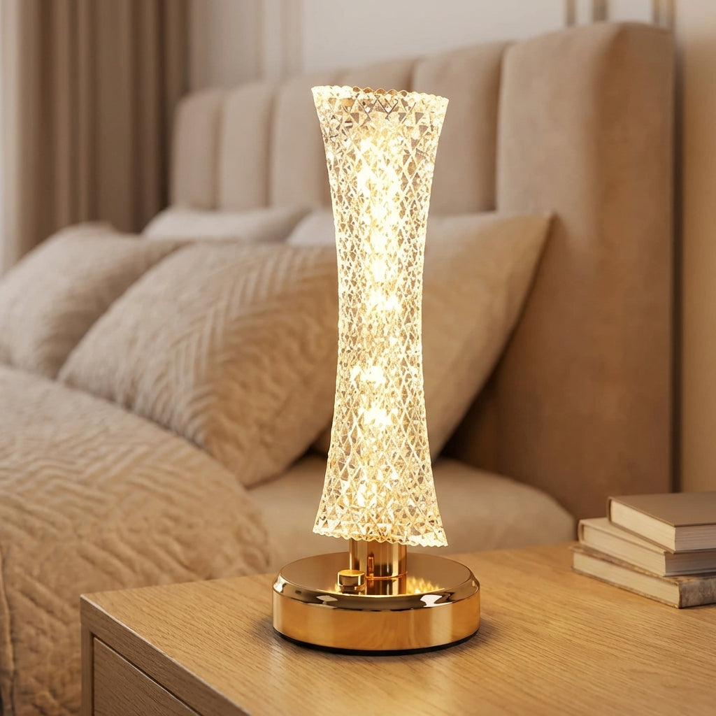 Crystal Design Portable Table Lamp