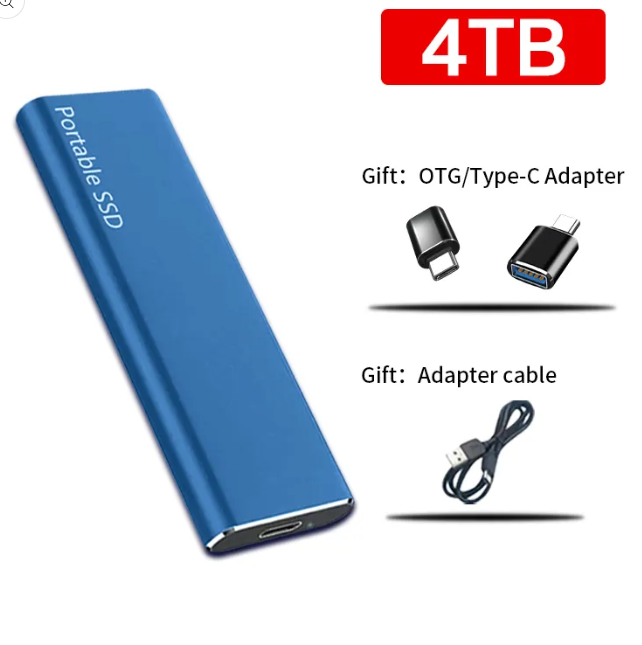 4TB Sleek Portable Storage Drive | USB-C with Quick Transfer