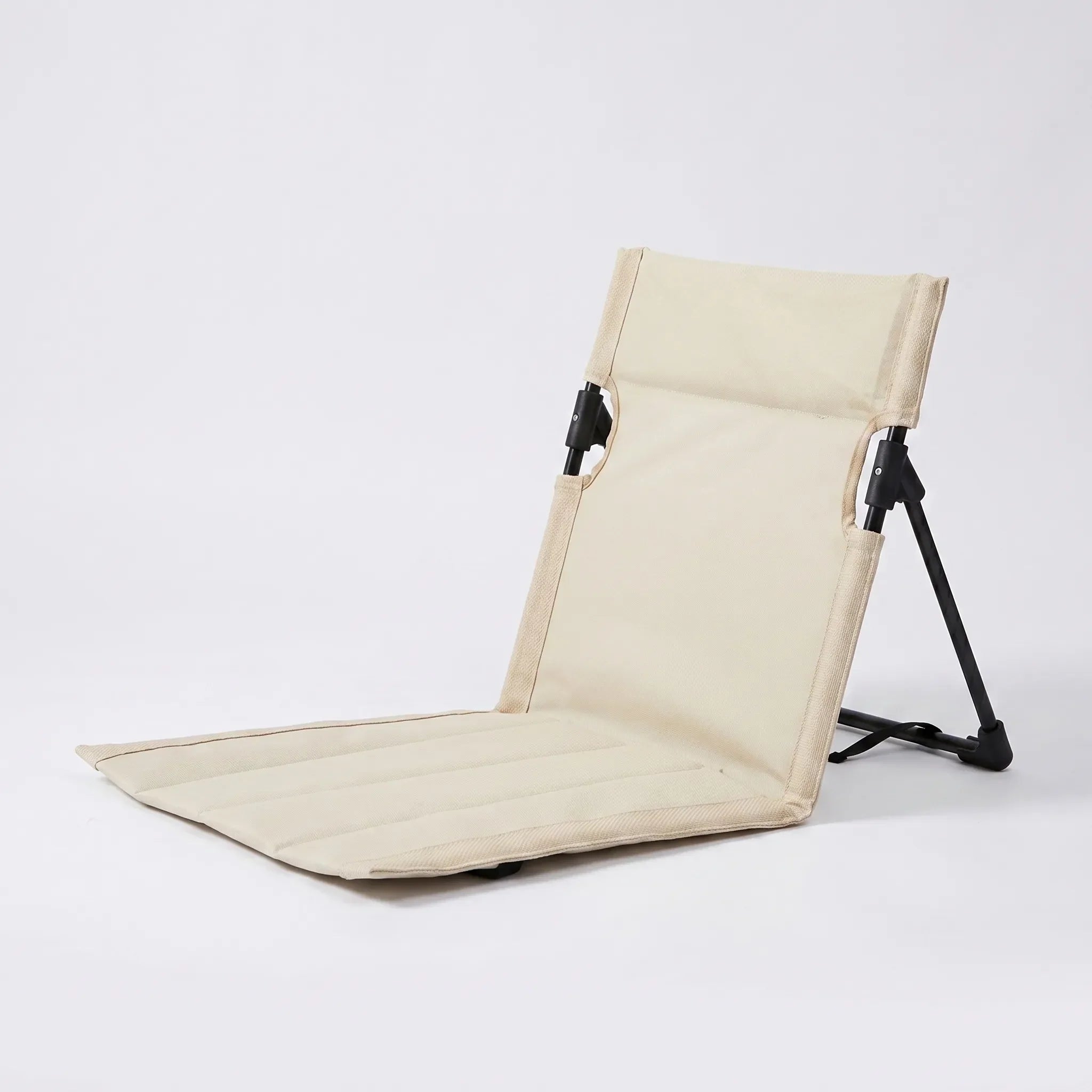 Compact Folding Floor Chair with Ergonomic Back Support
