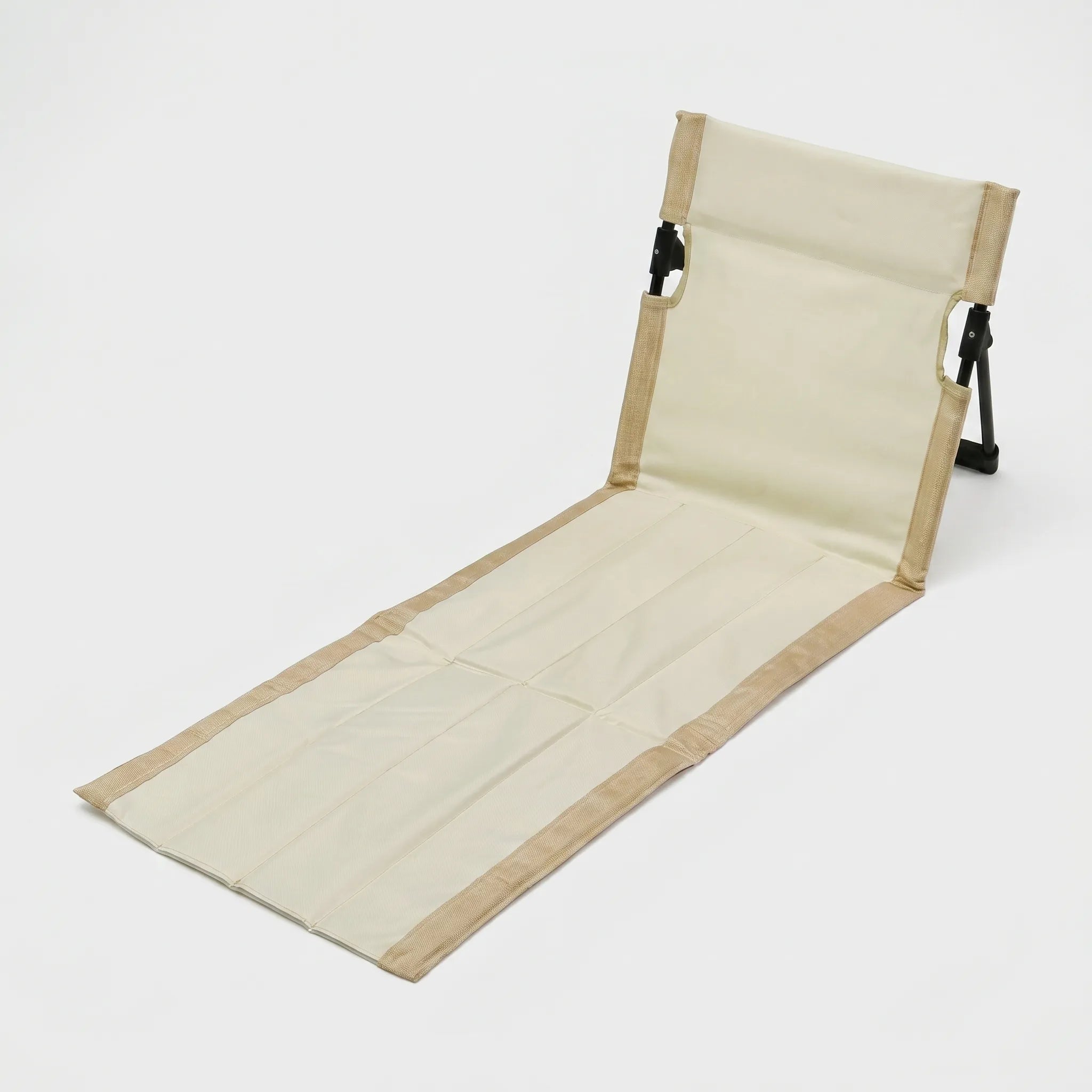 Compact Folding Floor Chair with Ergonomic Back Support