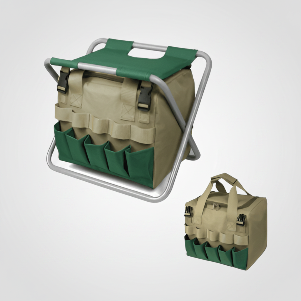 Garden Companion Tool Set with Collapsible Seat | Essential Gear for Effortless Gardening
