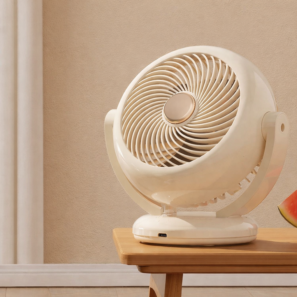Compact Rechargeable Fan for Home and Travel Use