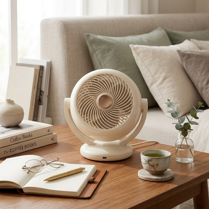 Compact Rechargeable Fan for Home and Travel Use