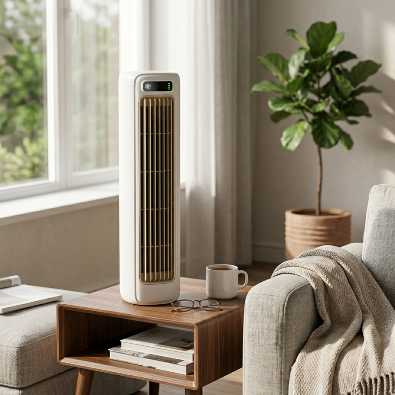 Compact Rechargeable Desk Fan with Touch Control & 3 Speeds