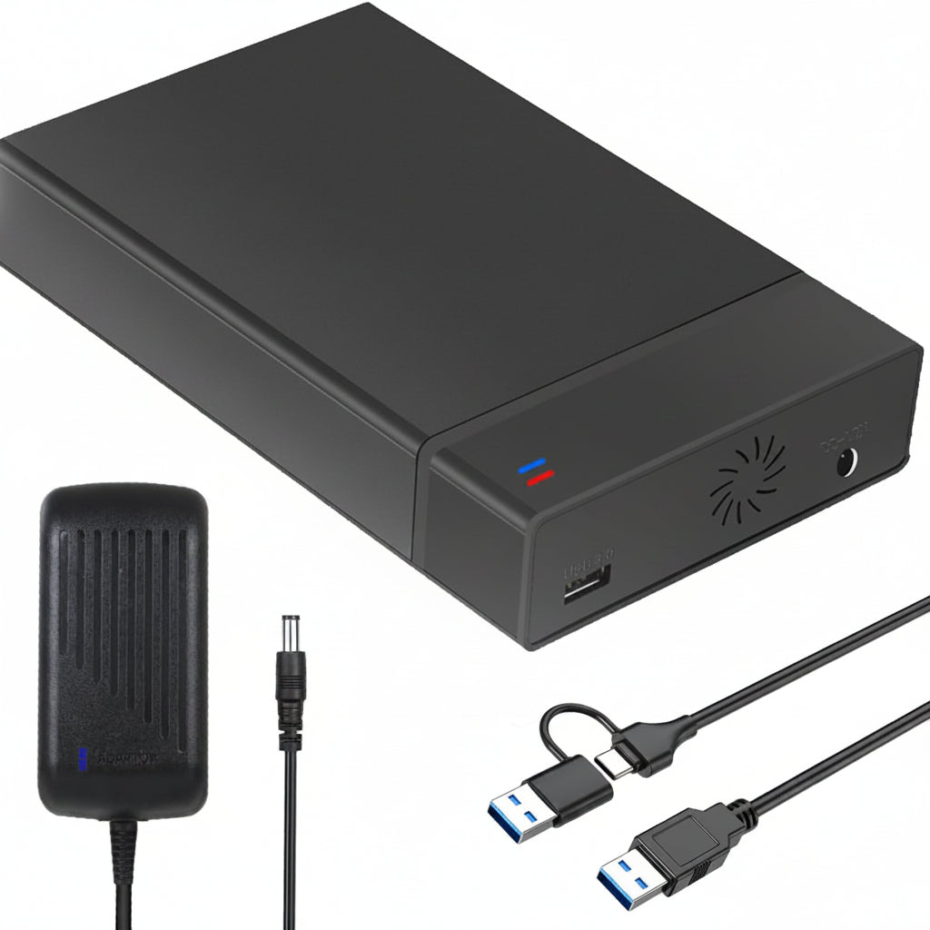 Compact External Drive Adapter | High-Speed USB 3.0 Connector for 2.5 & 3.5 Inch HDD/SSD