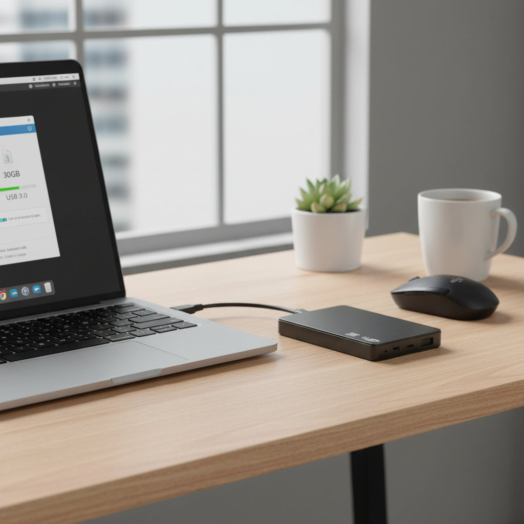 Slimline SSD Storage Hub | USB 3.0 for Rapid File Transfer
