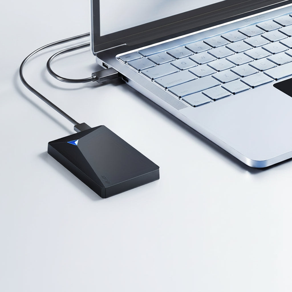Compact External SSD for Seamless File Storage and Backup