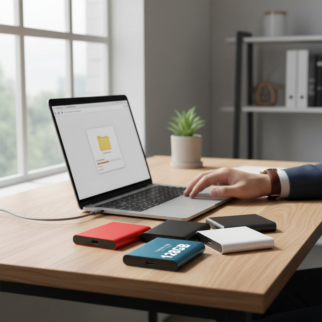 Ultra-Fast 128GB External SSD with USB 3.1 & USB-C Connectivity
