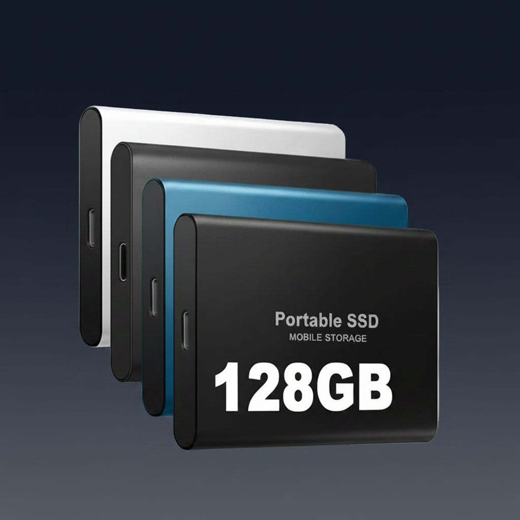 Ultra-Fast 128GB External SSD with USB 3.1 & USB-C Connectivity